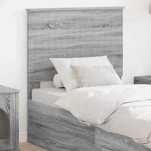 vidaXL Tăblie cap cu headboard Gri Sonoma 80 cm Lemn compozit imagine