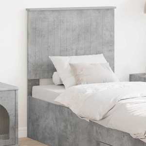 vidaXL Tăblie cap cu headboard Gri din beton 75 cm Lemn compozit imagine