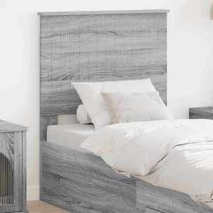 vidaXL Tăblie cap cu headboard Gri Sonoma 75 cm Lemn compozit imagine