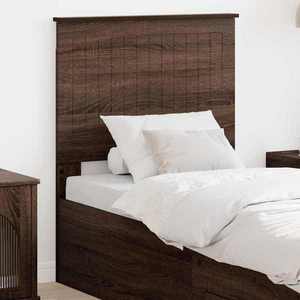 vidaXL Tăblie cap cu headboard Stejar închis 75 cm Lemn compozit imagine
