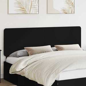 vidaXL Tăblie cap cu headboard Stejar Negru 180 cm Lemn compozit imagine
