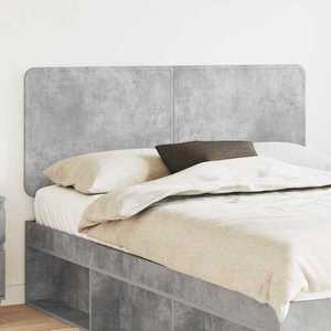 vidaXL Tăblie cap cu headboard Gri din beton 140 cm Lemn compozit imagine