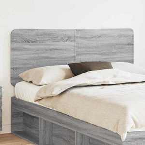 vidaXL Tăblie cap cu headboard Gri Sonoma 140 cm Lemn compozit imagine