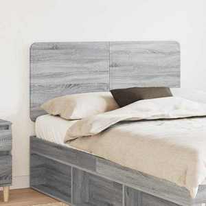 vidaXL Tăblie cap cu headboard Gri Sonoma 135 cm Lemn compozit imagine