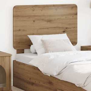 vidaXL Tăblie cap cu headboard Stejar Artizanal 100 cm Lemn compozit imagine