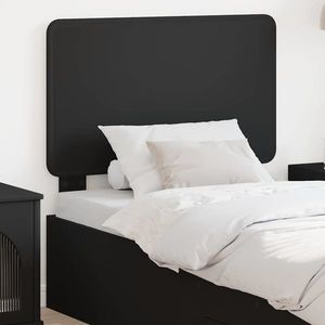 vidaXL Tăblie cap cu headboard Stejar Negru 90 cm Lemn compozit imagine