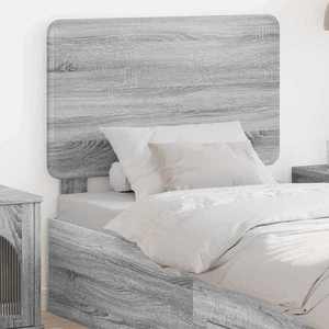vidaXL Tăblie cap cu headboard Gri Sonoma 90 cm Lemn compozit imagine