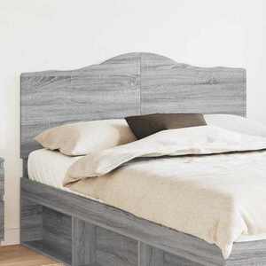 vidaXL Tăblie cap cu headboard Gri Sonoma 160 cm Lemn compozit imagine
