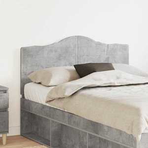 vidaXL Tăblie cap cu headboard Gri din beton 135 cm Lemn compozit imagine
