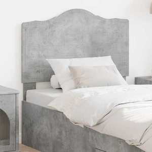 vidaXL Tăblie cap cu headboard Gri din beton 80 cm Lemn compozit imagine
