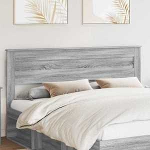 vidaXL Tăblie cap cu headboard Gri Sonoma 200 cm Lemn compozit imagine