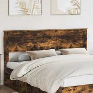 vidaXL Tăblie cap cu headboard Stejar fumuriu 180 cm Lemn compozit imagine