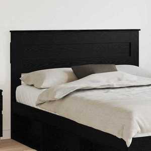 vidaXL Tăblie cap cu headboard Stejar Negru 160 cm Lemn compozit imagine