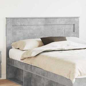 vidaXL Tăblie cap cu headboard Gri din beton 150 cm Lemn compozit imagine