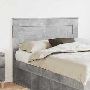 vidaXL Tăblie cap cu headboard Gri din beton 120 cm Lemn compozit imagine