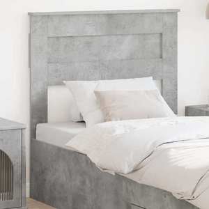 vidaXL Tăblie cap cu headboard Gri din beton 100 cm Lemn compozit imagine
