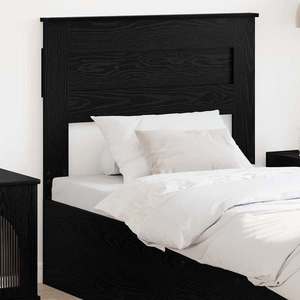 vidaXL Tăblie cap cu headboard Stejar Negru 80 cm Lemn compozit imagine