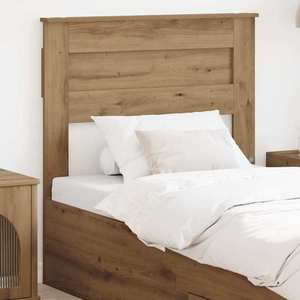 vidaXL Tăblie cap cu headboard Stejar Artizanal 75 cm Lemn compozit imagine