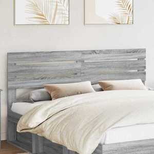 vidaXL Tăblie cap cu headboard Gri Sonoma 200 cm Lemn compozit imagine
