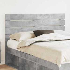 vidaXL Tăblie cap cu headboard Gri din beton 150 cm Lemn compozit imagine