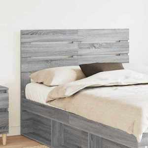 vidaXL Tăblie cap cu headboard Gri Sonoma 135 cm Lemn compozit imagine