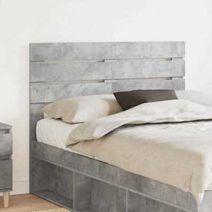 vidaXL Tăblie cap cu headboard Gri din beton 120 cm Lemn compozit imagine