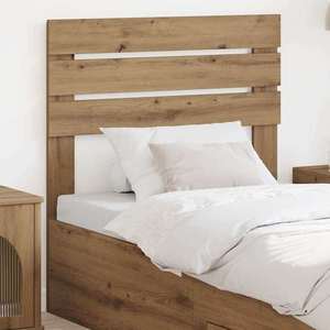 vidaXL Tăblie cap cu headboard Stejar Artizanal 100 cm Lemn compozit imagine