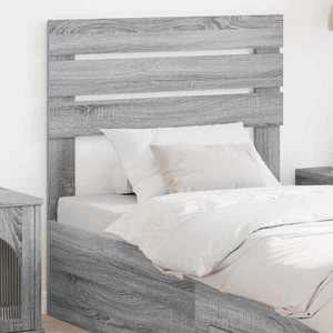 vidaXL Tăblie cap cu headboard Gri Sonoma 80 cm Lemn compozit imagine