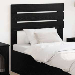 vidaXL Tăblie cap cu headboard Stejar Negru 75 cm Lemn compozit imagine