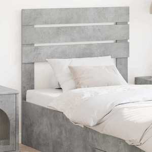 vidaXL Tăblie cap cu headboard Gri din beton 75 cm Lemn compozit imagine