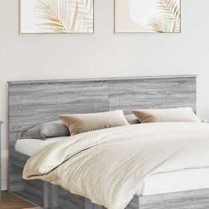 vidaXL Tăblie cap cu headboard Gri Sonoma 200 cm Lemn compozit imagine