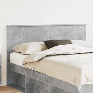 vidaXL Tăblie cap cu headboard Gri din beton 140 cm Lemn compozit imagine