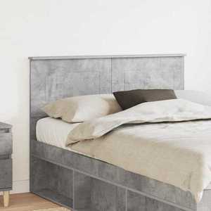 vidaXL Tăblie cap cu headboard Gri din beton 120 cm Lemn compozit imagine