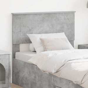 vidaXL Tăblie cap cu headboard Gri din beton 90 cm Lemn compozit imagine