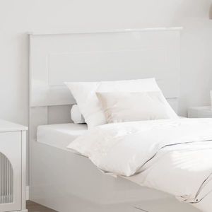 vidaXL Tăblie cap cu headboard Alb Lucios 90 cm Lemn compozit imagine