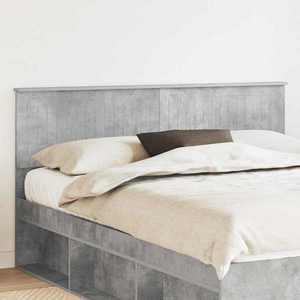 vidaXL Tăblie cap cu headboard Gri din beton 160 cm Lemn compozit imagine