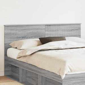 vidaXL Tăblie cap cu headboard Gri Sonoma 160 cm Lemn compozit imagine
