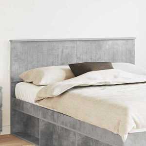 vidaXL Tăblie cap cu headboard Gri din beton 140 cm Lemn compozit imagine