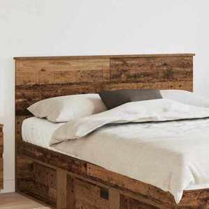 vidaXL Tăblie cap cu headboard Lemn Vechi 140 cm Lemn compozit imagine