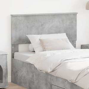 vidaXL Tăblie cap cu headboard Gri din beton 100 cm Lemn compozit imagine