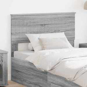 vidaXL Tăblie cap cu headboard Gri Sonoma 100 cm Lemn compozit imagine