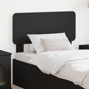 vidaXL Tăblie cap cu headboard Stejar Negru 90 cm Lemn compozit imagine
