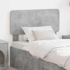 vidaXL Tăblie cap cu headboard Gri din beton 90 cm Lemn compozit imagine