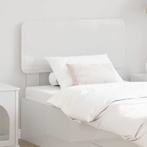 vidaXL Tăblie cap cu headboard Alb Lucios 90 cm Lemn compozit imagine