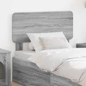 vidaXL Tăblie cap cu headboard Gri Sonoma 90 cm Lemn compozit imagine