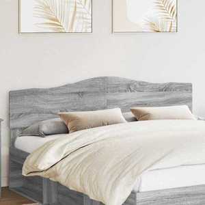 vidaXL Tăblie cap cu headboard Gri Sonoma 180 cm Lemn compozit imagine