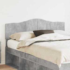 vidaXL Tăblie cap cu headboard Gri din beton 150 cm Lemn compozit imagine