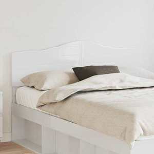 vidaXL Tăblie cap cu headboard Alb Lucios 140 cm Lemn compozit imagine