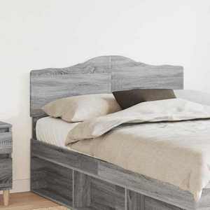 vidaXL Tăblie cap cu headboard Gri Sonoma 120 cm Lemn compozit imagine