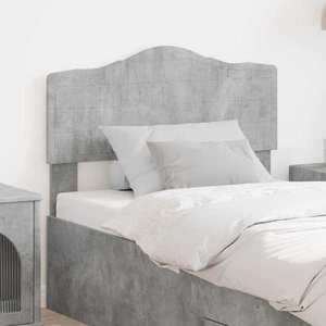 vidaXL Tăblie cap cu headboard Gri din beton 100 cm Lemn compozit imagine